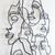 WALLXPERT Zidna dekoracija Faces Line Art APT743 M