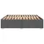 Vidaxl Posteljni okvir brez vzmetnice temno siv 200x200 cm blago