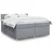 Vidaxl Box spring postelja z vzmetnico svetlo siva 200x200 cm blago