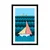 Plakat s paspartujem barčica na morju - 20x30 white