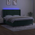 VIDAXL Box spring postelja z vzmetnico LED tem. zelena 180x200cm žamet
