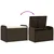 Vidaxl Klop z blazino rjava 80x51x52 cm poli ratan
