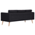 2-dijelni set sofa od tkanine crni
