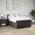 Vidaxl Box spring postelja z vzmetnico temno rjava 140x200 cm blago