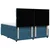 Vidaxl Box spring postelja z vzmetnico temno modra 180x200 cm žamet
