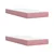 Vidaxl Box spring postelja z vzmetnico roza 200x200 cm žamet