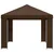 Gazebo 4 × 3 m Smeđa Poliester i čelik 190 gsm