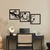 Wallity Zidna dekoracija Bough Trio B, 45x45 cm, Crna
