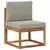 Set vanjskih sofa s jastukom 3 pcs Prirodna i svijetlo siva
