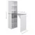 vidaXL Barska miza z omarico bela 115x59x200 cm