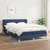 Vidaxl Box spring postelja z vzmetnico modra 140x190 cm blago