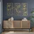 WallXpert metalni zidni ukras DCV-1114-MT, cvetne grane u 3 rama, 3 dela, 30 x 50 cm, zlatni