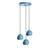 Opviq Luster Top-15-241-1, 45-111cm, O45 cm, 3xE27, Plavi