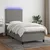 Vidaxl Box spring postelja z vzmetnico LED temno siva 90x190 cm blago