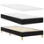 LED Box Spring Krevet s LED trakama Crna 80 x 200 cm tkanina
