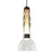 LED luster na sajli LUCCO LED/13W/230V, prečnik 15 cm, zadimljeno staklo