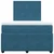 Vidaxl Box spring postelja z vzmetnico modra 120x200 cm žamet