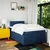 Vidaxl Box spring postelja z vzmetnico modra 120x190 cm blago