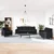 4-dijelni set sofa s jastucima crni baršunasti