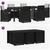 Vrtni set za objed s jastukom 7 pcs Antracit i Svjetlosiva PP