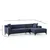 Atelier del Sofa Ugaona garnitura Petra R 145x69x87cm Plava