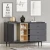 HANAH HOME Komoda Naturel Anthracite