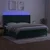 vidaXL Box spring postelja z vzmetnico LED tem. zelena 200x200cm žamet