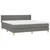 Vidaxl Box spring postelja z vzmetnico temno siva 180x200 cm blago