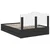 Vidaxl Konstrukcija postelje Črna 140 x 190 cm Inženirsko leseno