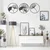 WallXpert metalni zidni ukras 5256, listovi ginka u 3 kružna panela, 72 x 72 cm, crni
