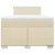 Vidaxl Box spring postelja z vzmetnico krem 120x190 cm blago
