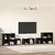 Set TV stalka Zidne 8 pcs Crni hrast Konstruirano drvo