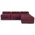 Modularna sofa 4 pcs Bordo Tkanina