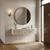 Hanah Home komoda Moka 120, 120 cm, bela / travertin / zlatna
