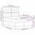 Vidaxl LED Box Spring Postelja Temno rjava 140 x 190 cm blago