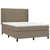 Vidaxl Box spring postelja z vzmetnico taupe 140x200 cm blago