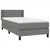 Vidaxl Box spring postelja z vzmetnico temno siva 100x200 cm blago