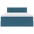 Vidaxl Postelja s shranjevanjem Temno modra 140 x 200 cm Žamet