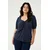 KAFFE CURVE Majica Sissy marine