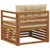 Vanjski kauč Čvrsto drvo akacije i poliester Prirodna i bež