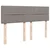 Vidaxl Box spring postelja z vzmetnico taupe 140x200 cm blago