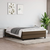 Greatstore Box spring postelja z vzmetnico temno rjava 140x200 cm blago
