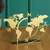 Aberto Design Stona dekoracija World Map, Zlatne boje