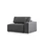 Atelier del Sofa Ugaona garnitura Pirlo 145x43x206cm Tamnosiva