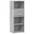 Visoka komoda siva boja hrasta 45x42,5x124 cm konstruirano drvo