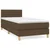 shumee Box spring postelja z vzmetnico temno rjava 90x200 cm blago