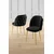 Hanah Home set trpezarijskih stolica Axle 8 kom, crna tkanina Babyface, zlatne metalne noge