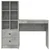 Stol s ladicama s policom s pohranom 2 pcs Betonski sivi