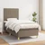Vidaxl Box spring postelja z vzmetnico taupe 100x200 cm blago