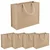 vidaXL Jutene torbe 5 pcs Naravna 42 x 33 x 19 cm 100% Tossa juta